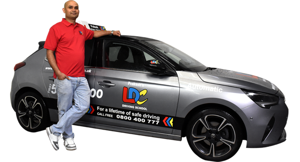 Prakash Khatri's driving school car